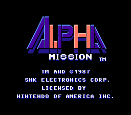 Альфа-Миссия / Alpha Mission